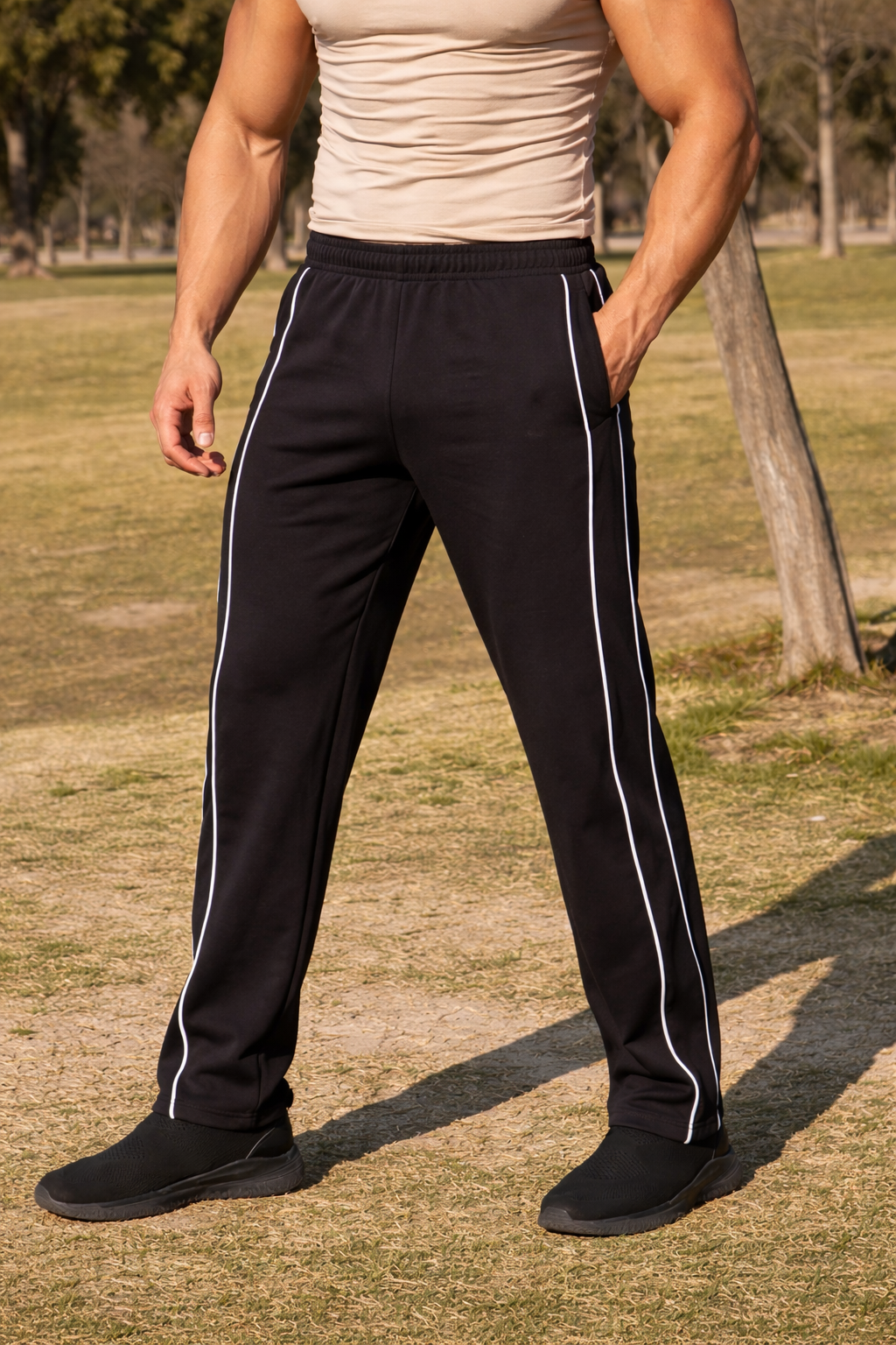 BLACK STRIPE TROUSER