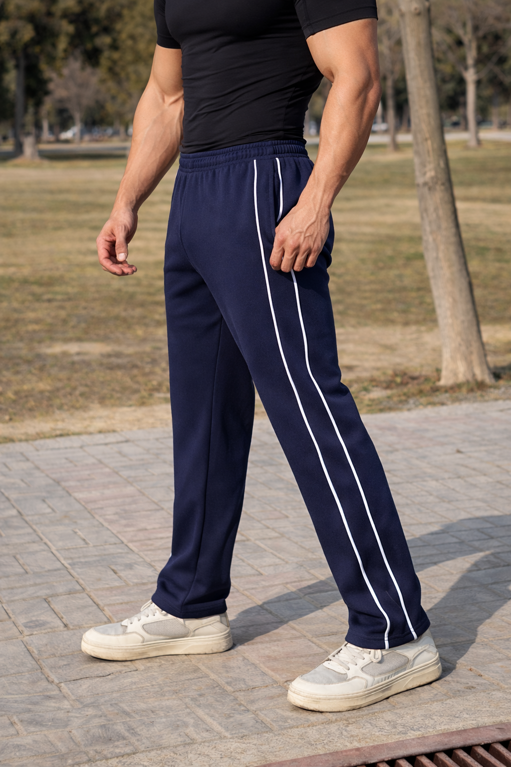 NAVY STRIPE TROUSER